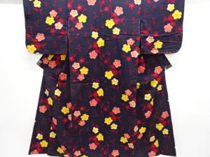 アンティーク　真岡木綿　梅模様着物